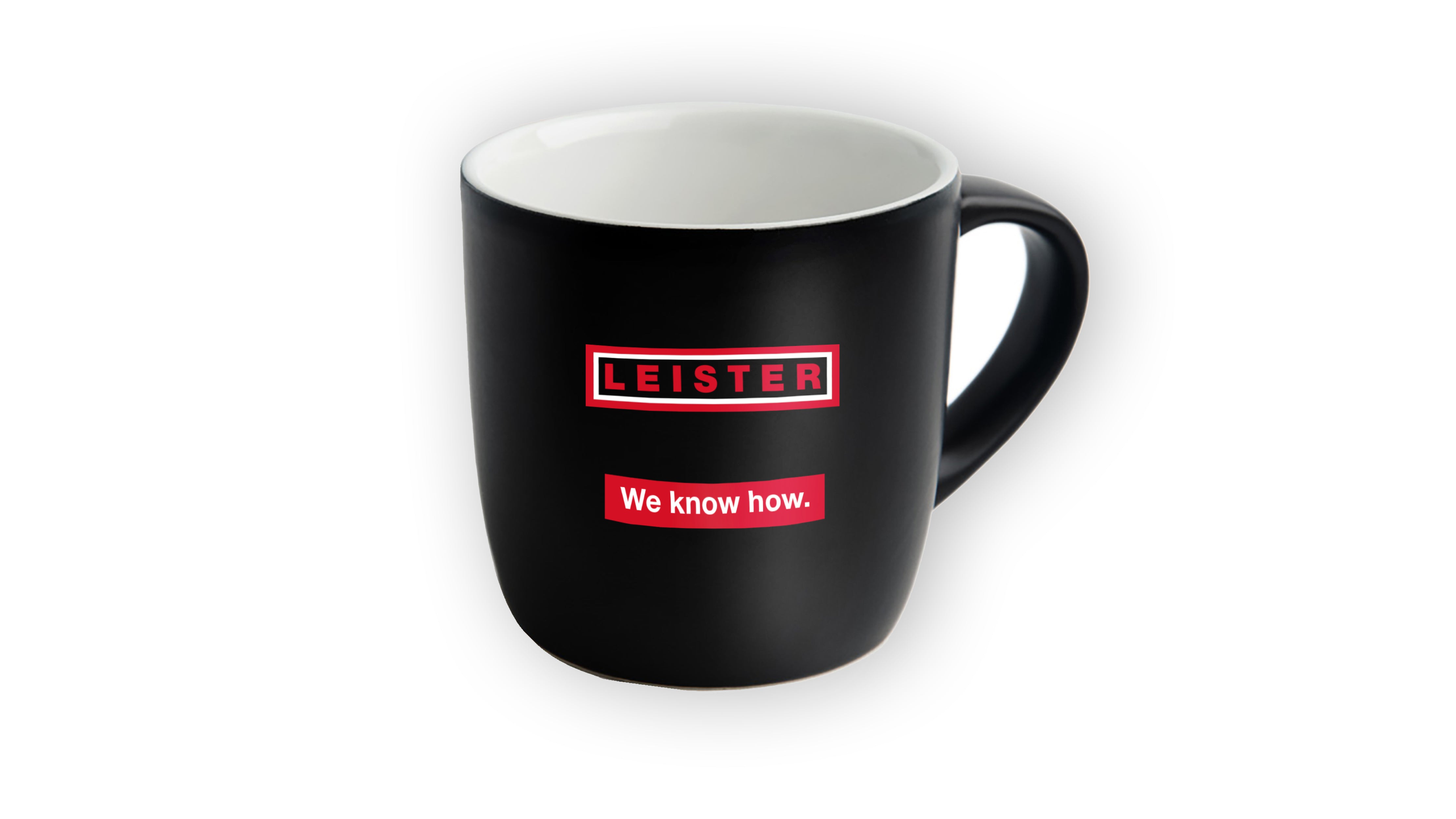 Tasse mit Leister Logo